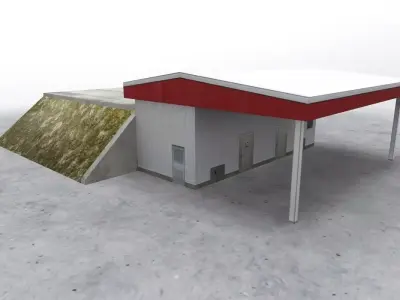 LKKV Fuel Station Low-poly 3D model