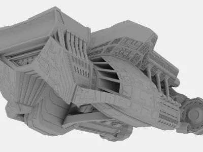 Sci-Fi Spaceship 3D model