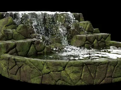 WATERFALL FOUNTAIN CASCADE  NO8 A 3D model