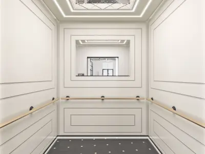Elevator with interior 1 3D model
