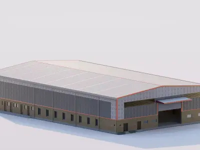Warehouse-Warehouse Building 3D model 8