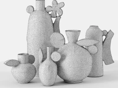 Ceramic vases 3D model