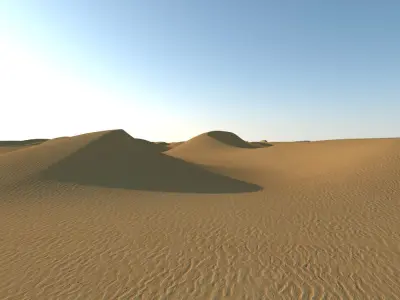 Desert Sand Dunes 5 3D model