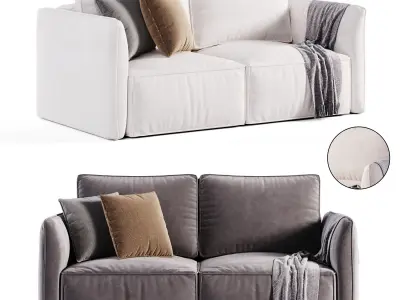 Sofa oljen mini happy Low-poly 3D model