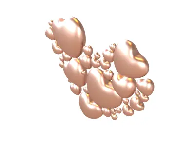 Combination Design Heart Icon v1 019 3D model