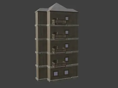 House Model 100 Low-poly 3D model