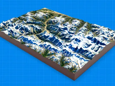 Mountain landscape 3D model 14