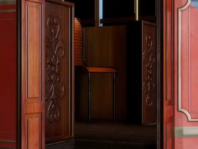 Vintage Tram  Low-poly 3D model