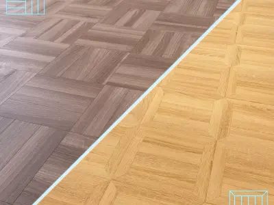 Parquet - Laminate - Wooden floor 2 in 1 Low-poly 3D model 107