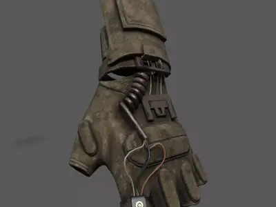 Scifi glove military  Low-poly 3D model