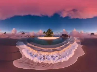 41x 8K Tropical Beach HDRI Pack  360 Cubemaps for Unreal Engine Low-poly 3D model