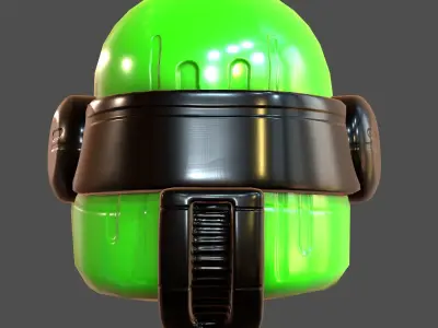 Gas mask helmet 3d model scifi Low-poly  Low-poly 3D model 309