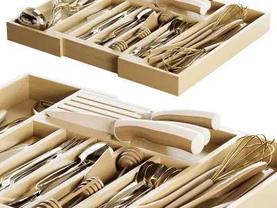 Kitchen Accessories 3D model shop