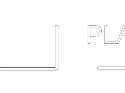 Z profile horizontal Louvers corner type Revit Parametric family 3D model