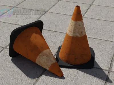 Low Poly Cone 3d Model Low-poly 3D model