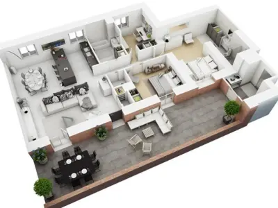 The 3D house design is so impressive 3D model