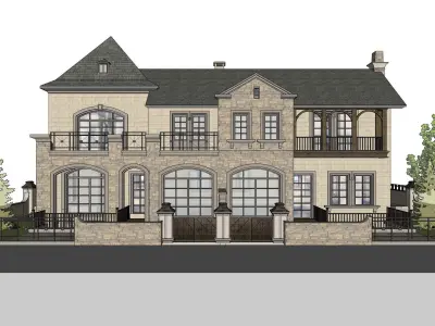 Nobility-History-Castle-Villa-0126 architectural house 3D model