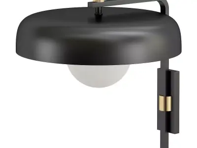 ASTORIA wall sconce with brass finish 3D model
