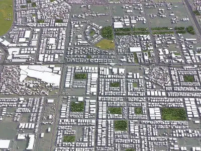 Noida - 3D City Model Low-poly 3D model