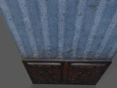 Old Wood Wall Low-poly 3D model order