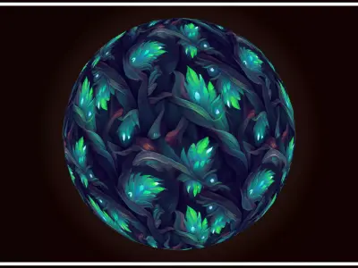 Grass Twilight Forest Floor -20 TEXTURES- Handpainted--PACK 1--- Texture