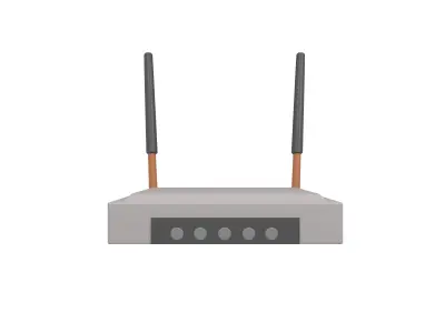Cartoon Wifi Router v3 001 Low-poly 3D model