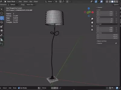 LIANA FLOOR LAMP Low-poly 3D model