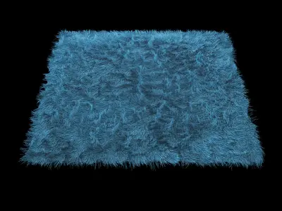 Carpet shaggy rug 3D model
