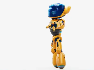 UTILITY BOT MONICA RIGGED 3D model