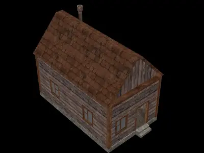 Old Wooden House Low-poly 3D model buy