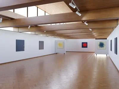 Art Museum Gallery Interior 21 Low-poly 3D model