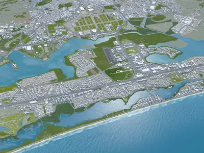 Barra da Tijuca Brazil Low-poly 3D model