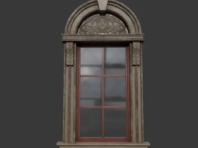 Classic Cartoon style of PBR Modular Windows Collection 3 Low-poly 3D model