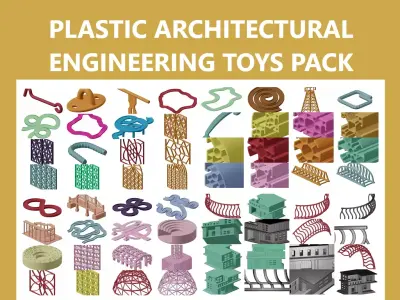 PLASTIC ARCHITECTURAL ENGINEERING TOYS PACK