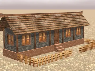 Extensive Low Poly Medieval House Models for Game Designers Low-poly 3D model
