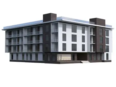 Residential building 3D model 16