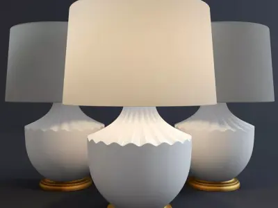 Carousel Table Lamp White  John Richard Collection 3D model