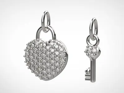 PE1901 Classic Solitaire Pendant half ct CAD STL 18K  1g 3D print model