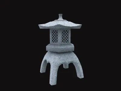 Medieval Torch V06 Low-poly 3D model