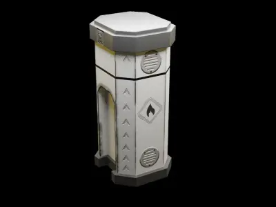 SciFi Container - Game Ready - PBR 3D Model Low-poly 3D model