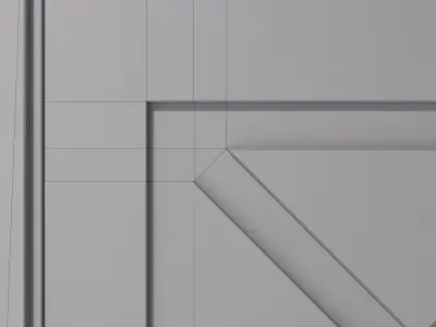 Interior door in classic style 3D model