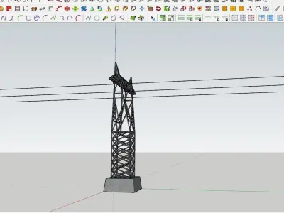 ELECTRIC TOWER-5 Low-poly 3D model