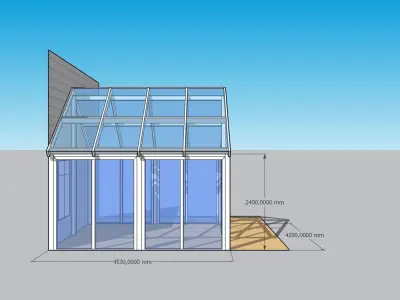 Winter garden 3D model 2