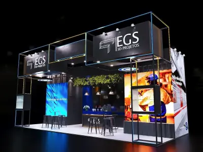 Stand black 3D model