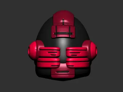 helmet high poly sculpt 3d printable  3D model 98