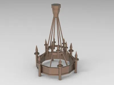 chandelier low poly 3D model