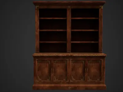 Stylized Bookcase Free low-poly 3D model