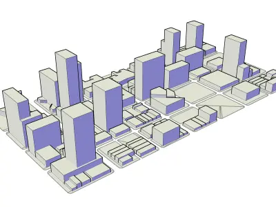 Low-Poly Modular City Low-poly 3D model