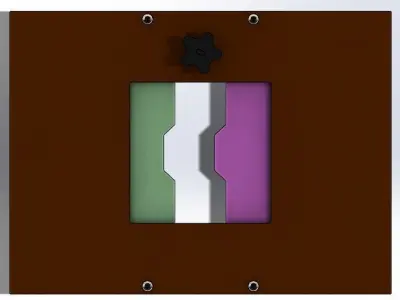 Double sliding door mechanism Free 3D print model