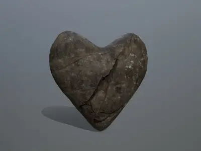 Broken Heart 5 Low-poly 3D model